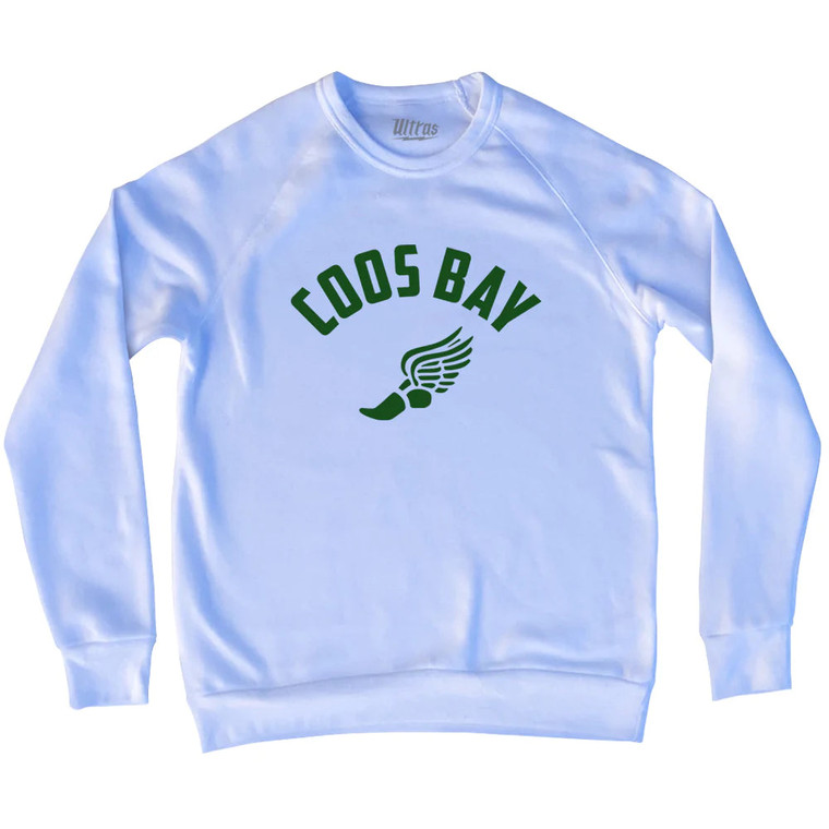 Prefontaine Coos Bay Running Wings Adult Tri-Blend Sweatshirt - White