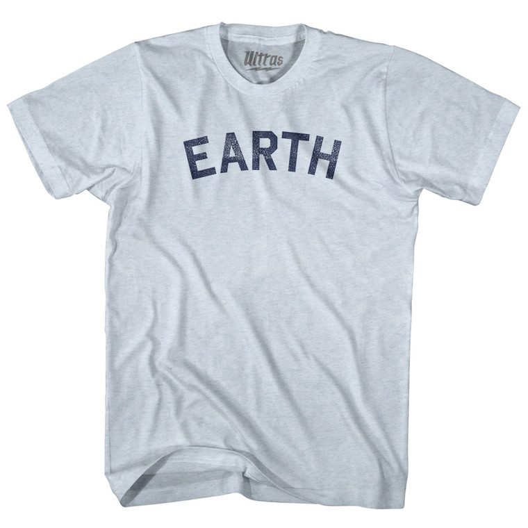 Earth Adult Tri-Blend T-shirt - Athletic White