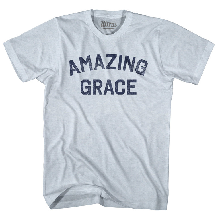 Amazing Grace Adult Tri-Blend T-shirt - Athletic White