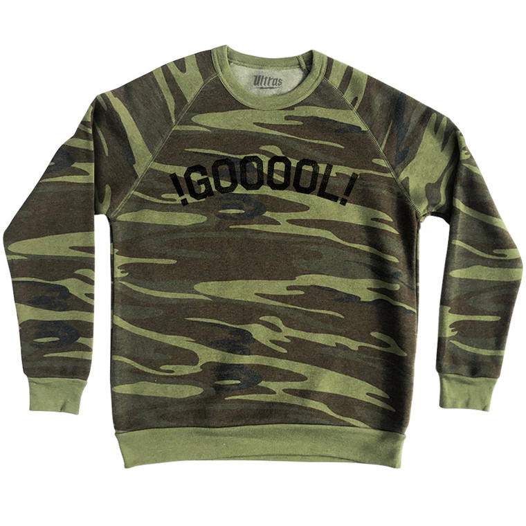 !GOOOOL! Soccer Adult Tri-Blend Sweatshirt - Camo