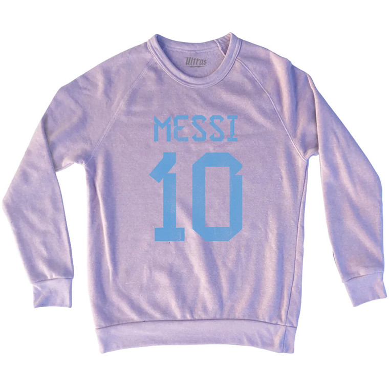 Messi 10 Legend World Cup Adult Tri-Blend Sweatshirt - Pink