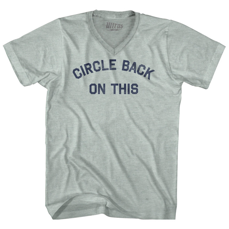 Circle Back On This Adult Tri-Blend V-neck T-shirt - Athletic Cool Grey