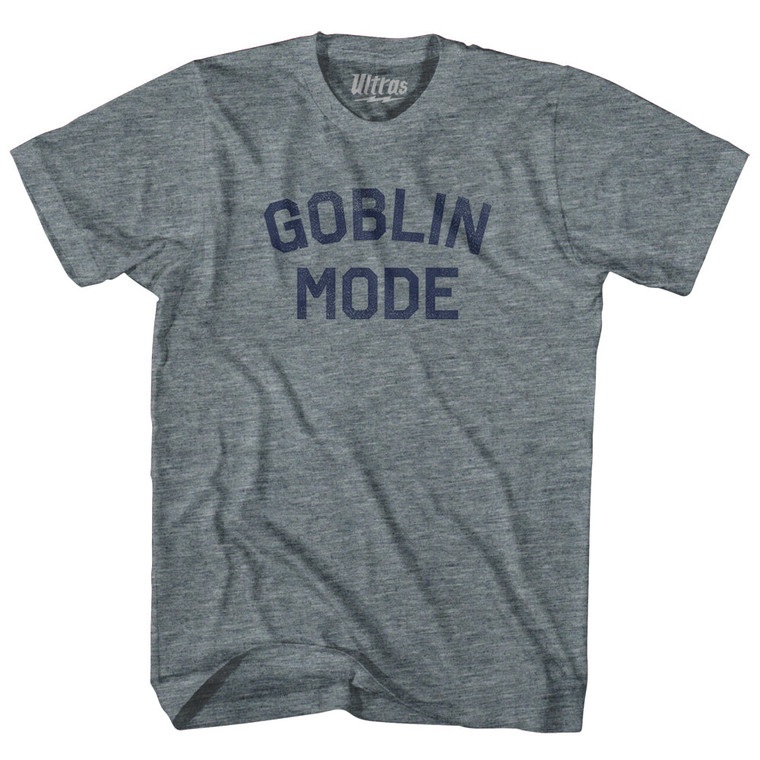 Goblin Mode Womens Tri-Blend Junior Cut T-Shirt - Athletic Grey