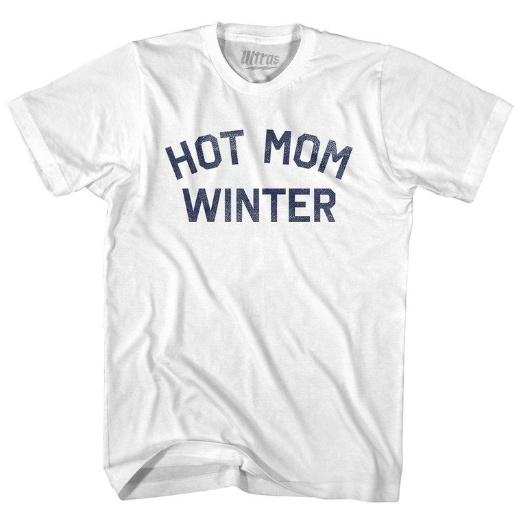 Hot Mom Winter Womens Cotton Junior Cut T-Shirt - White