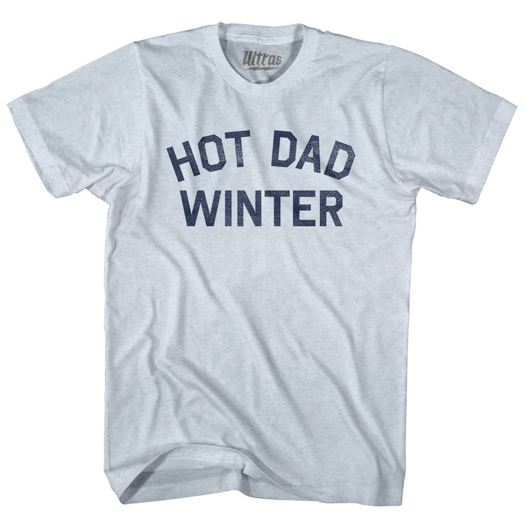 Hot Dad Winter Adult Tri-Blend T-shirt - Athletic White