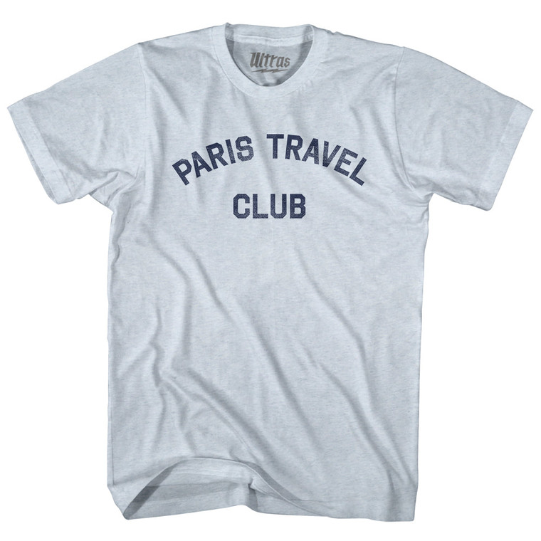 Paris Travel Club Adult Tri-Blend T-shirt - Athletic White