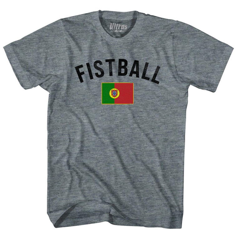 Portugal Fistball Country Flag Womens Tri-Blend Junior Cut T-Shirt - Athletic Grey