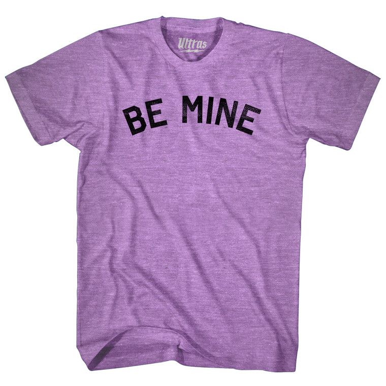 Be Mine Valentine's Day Adult Tri-Blend T-shirt - Athletic Purple