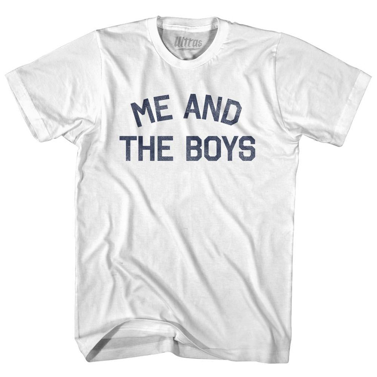 Me And The Boys Womens Cotton Junior Cut T-Shirt - White