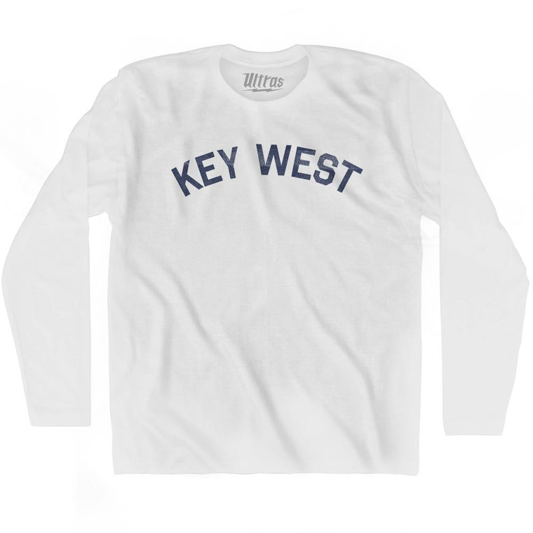 Key West Adult Cotton Long Sleeve T-Shirt - White