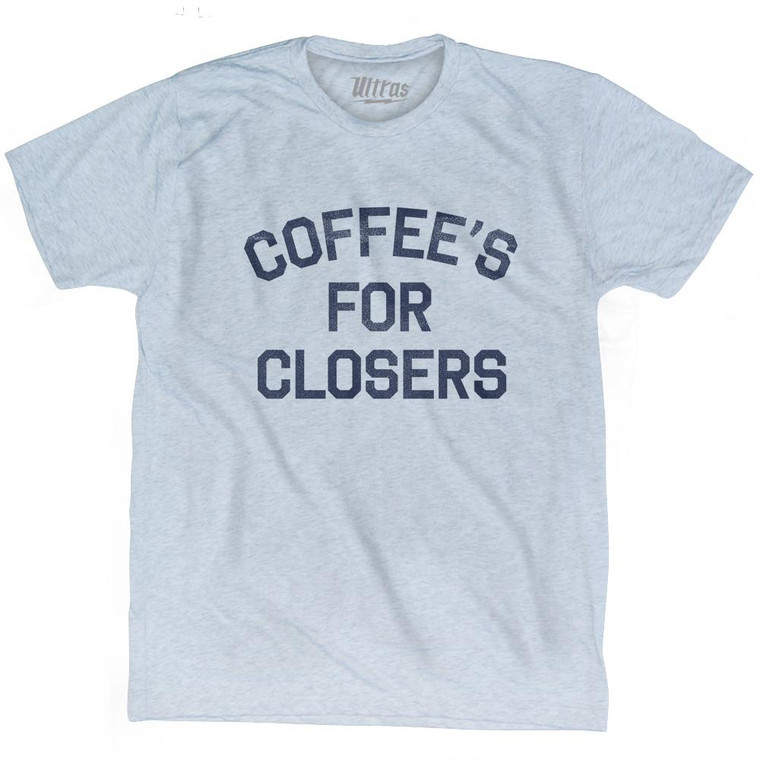 Coffees For Closers Adult Tri-Blend T-Shirt - Athletic White
