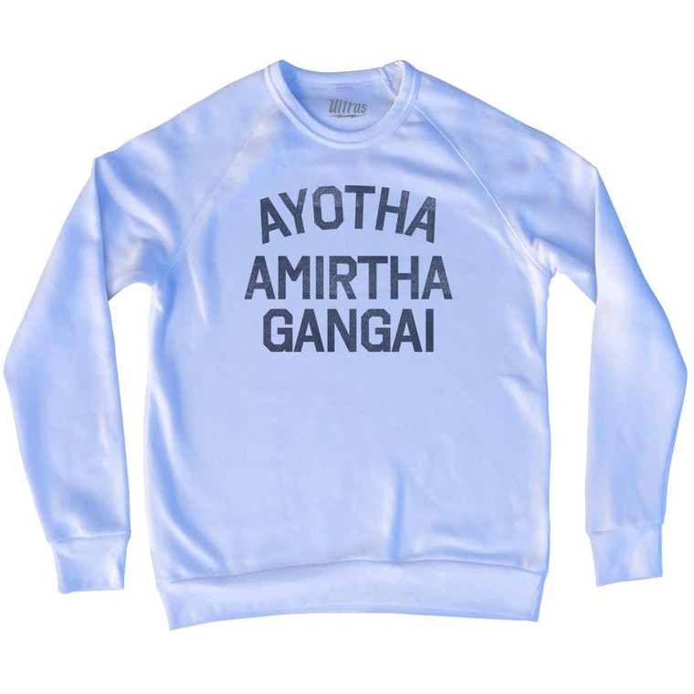 Ayotha Amirtha Gangai Adult Tri-Blend Sweatshirt - White