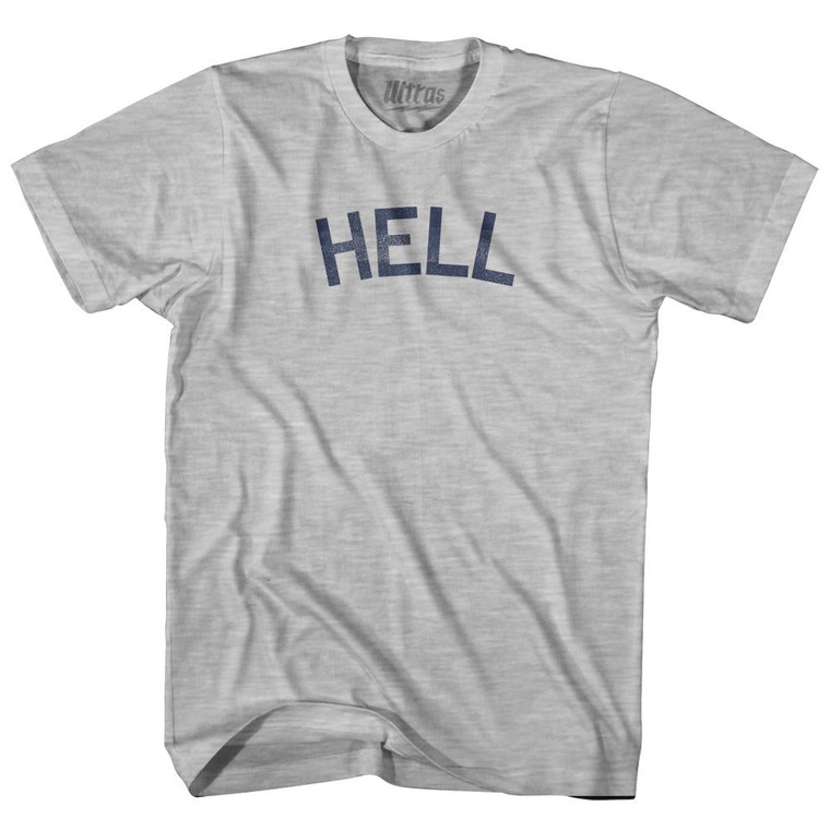Hell Adult Cotton T-Shirt - Grey Heather