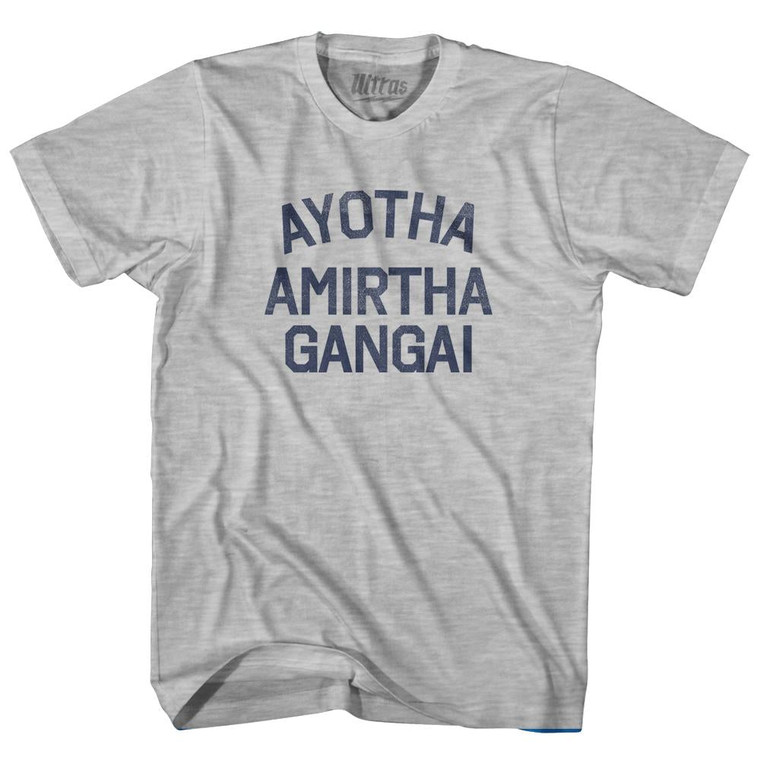Ayotha Amirtha Gangai Adult Cotton T-Shirt - Grey Heather