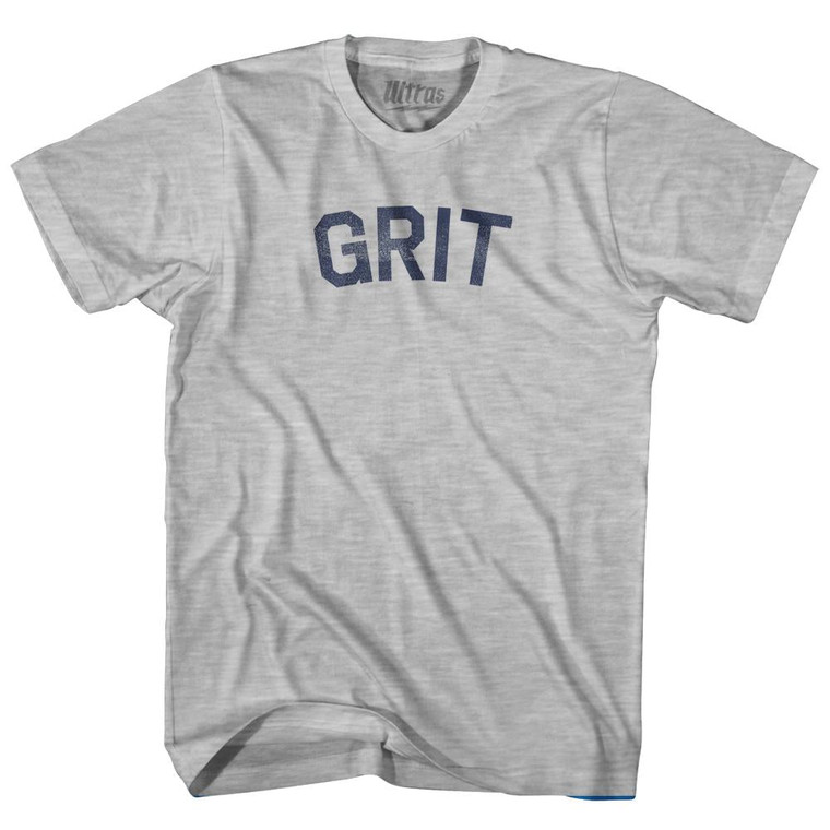 Grit Adult Cotton T-Shirt - Grey Heather