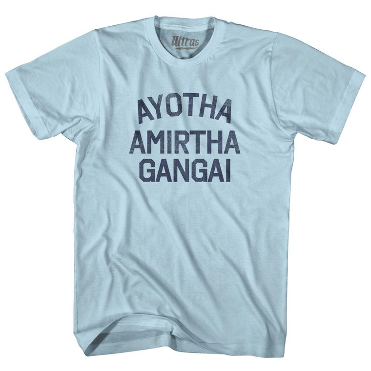 Ayotha Amirtha Gangai Adult Cotton T-Shirt - Light Blue