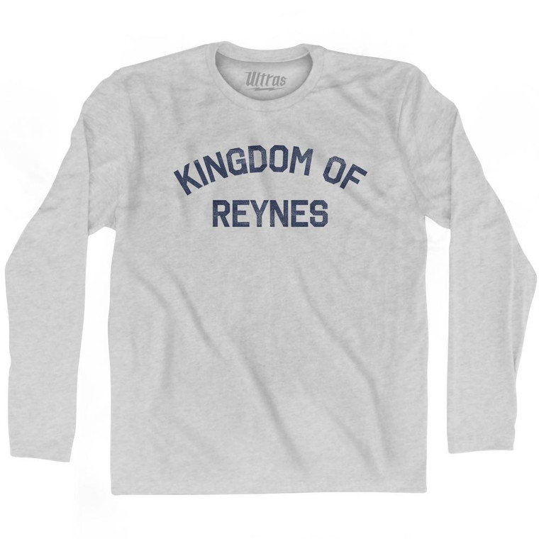 Kingdom Of Reynes Adult Cotton Long Sleeve T-Shirt - Grey Heather