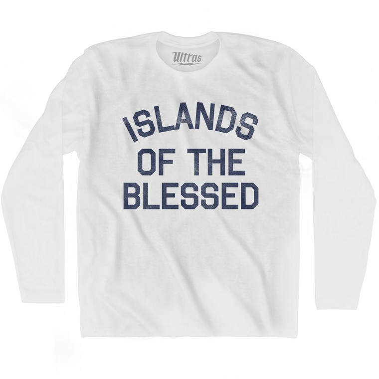 Islands Of The Blessed Adult Cotton Long Sleeve T-Shirt - White
