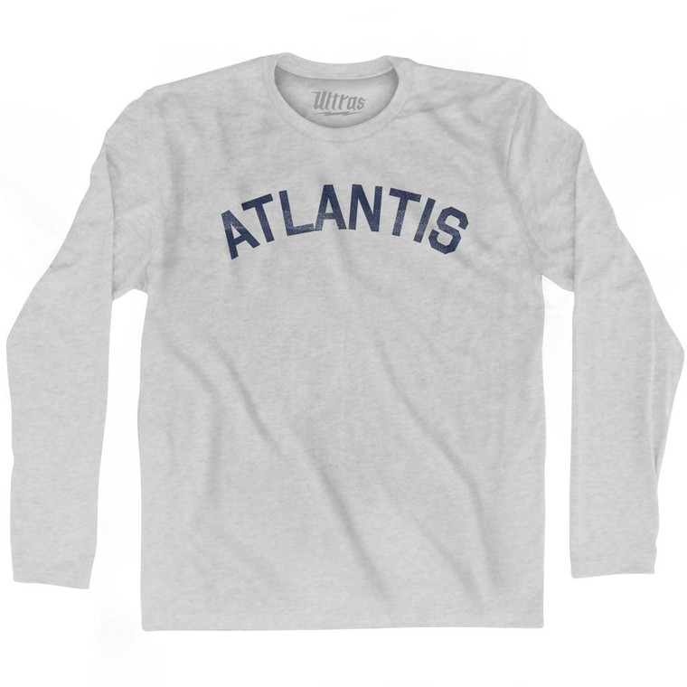 Atlantis Adult Cotton Long Sleeve T-Shirt - Grey Heather