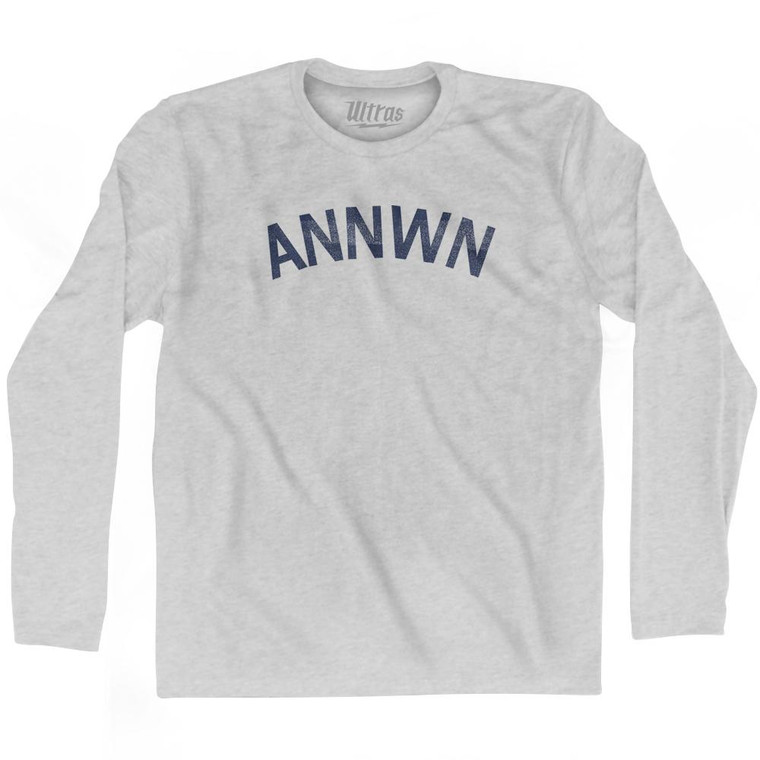Annwn Adult Cotton Long Sleeve T-Shirt - Grey Heather