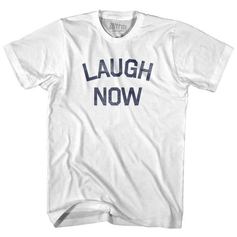 Laugh Now Womens Cotton Junior Cut T-Shirt - White