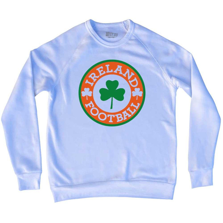 Ireland Football Clover Adult Tri-Blend Sweatshirt - White