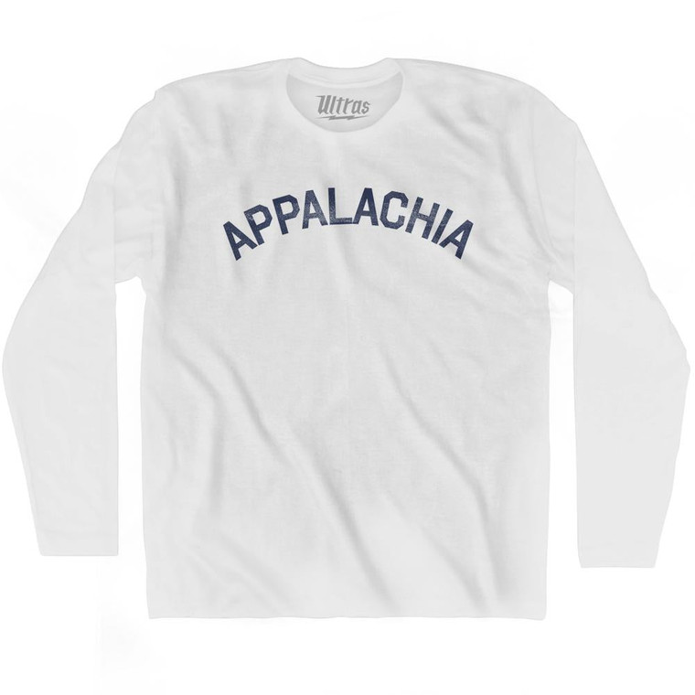 Appalachia Adult Cotton Long Sleeve T-Shirt - White