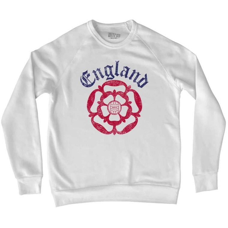 England Rose Adult Tri-Blend Sweatshirt - White