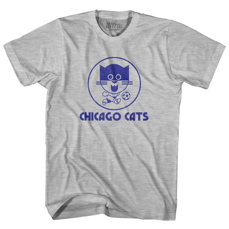 Chicago Cats Adult Cotton T-Shirt - Grey Heather