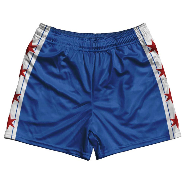 Chicago Sideline Star Rugby Shorts Made in USA - Blue