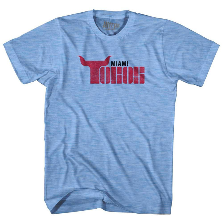 Miami Toros Adult Tri-Blend T-Shirt - Athletic Blue