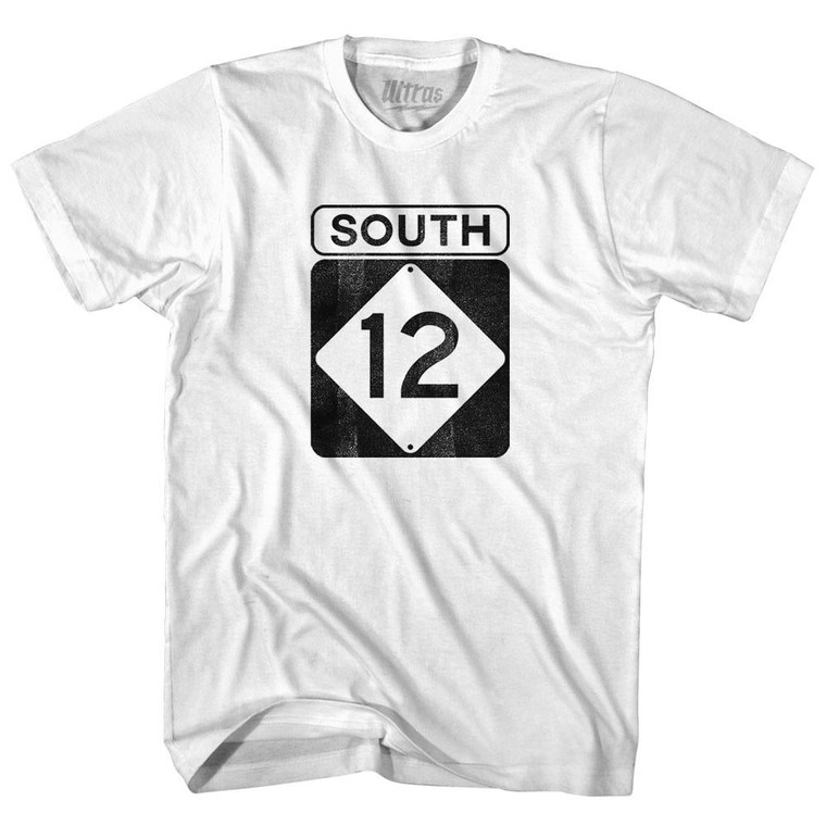 North Carolina Outer Banks Road Sign South 12 Womens Cotton Junior Cut T-Shirt - White