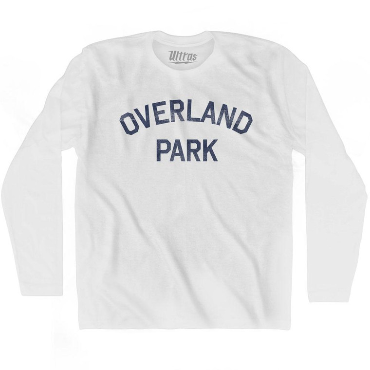 Overland Park Adult Cotton Long Sleeve T-Shirt - White