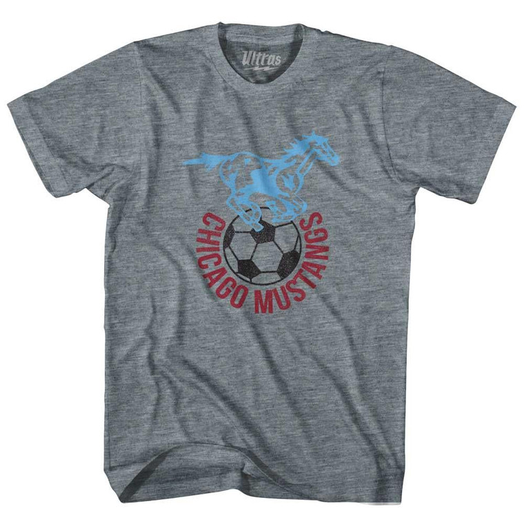 Chicago Mustangs Youth Tri-Blend Soccer T-shirt - Athletic Grey