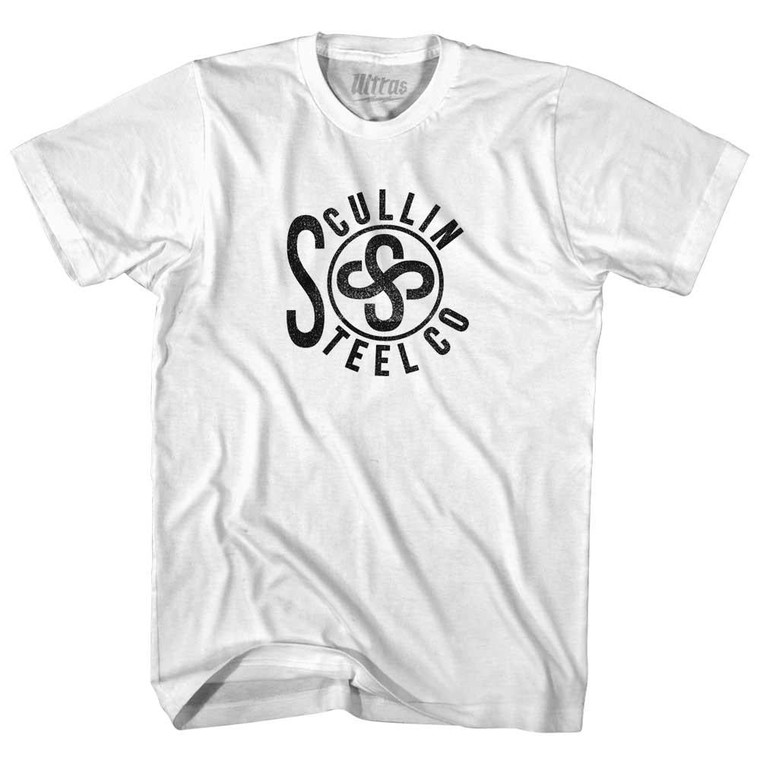 Scullin Steel Co Womens Cotton Junior Cut Soccer T-shirt - White