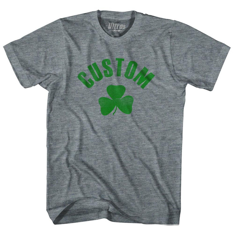 Custom Shamrock Womens Tri-Blend Junior Cut T-Shirt - Athletic Grey