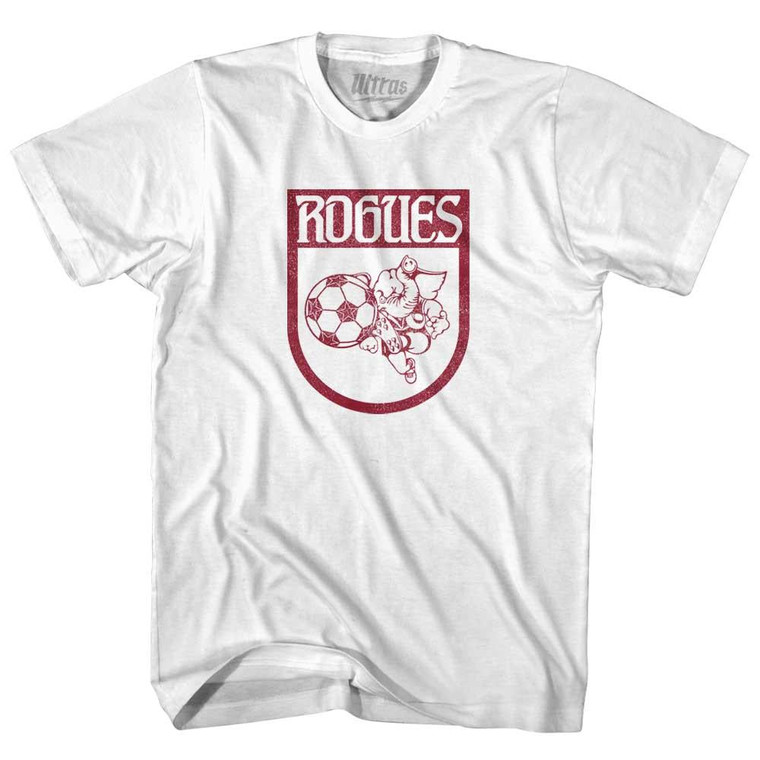 Rogues Womens Cotton Junior Cut Soccer T-shirt - White