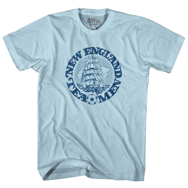 New England Tea Men Adult Cotton Soccer T-shirt - Light Blue