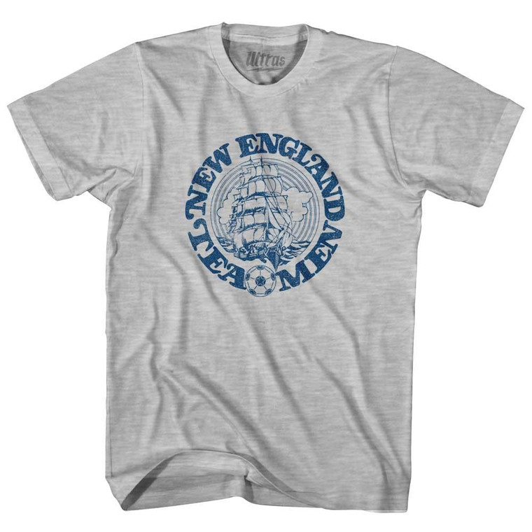 New England Tea Men Womens Cotton Junior Cut Soccer T-shirt - Grey Heather