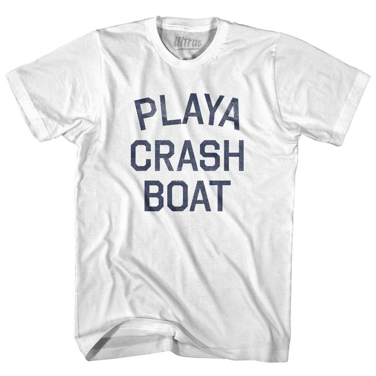 Playa Crash Boat Adult Cotton T-Shirt - White