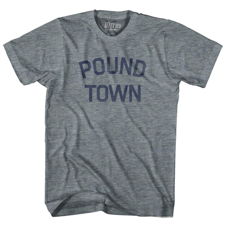 Pound Town Adult Tri-Blend T-Shirt - Athletic Grey