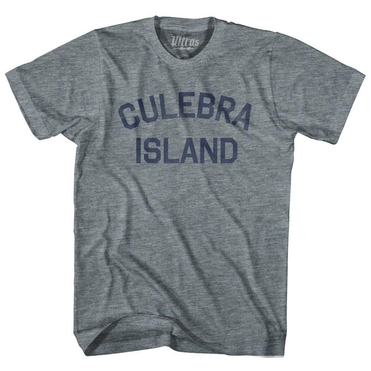 Culebra Island Womens Tri-Blend Junior Cut T-Shirt - Athletic Grey