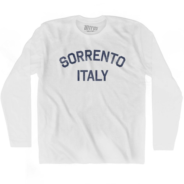 Sorrento Italy Adult Cotton Long Sleeve T-Shirt - White