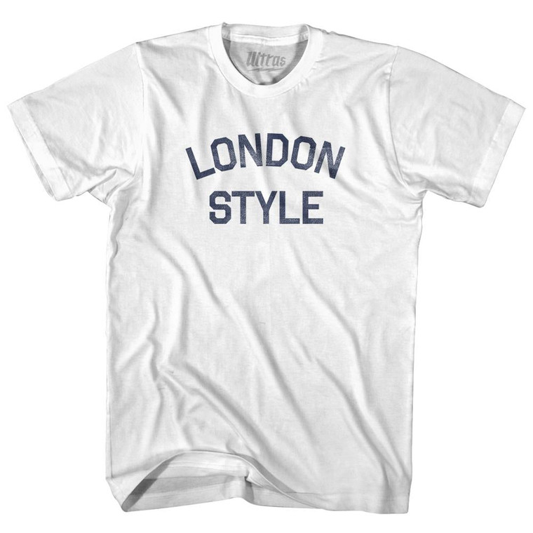 London Style Womens Cotton Junior Cut T-Shirt - White