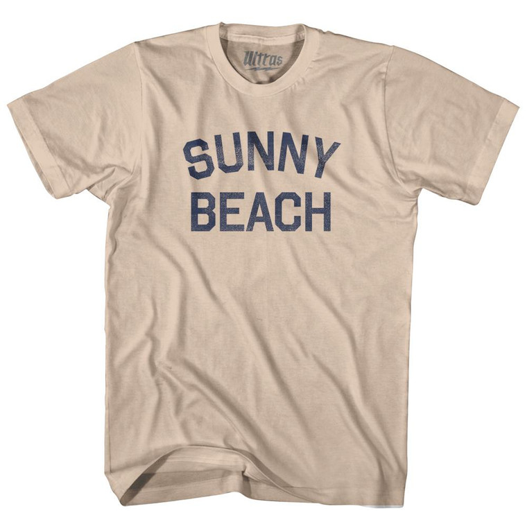 Sunny Beach Adult Cotton T-Shirt - Creme