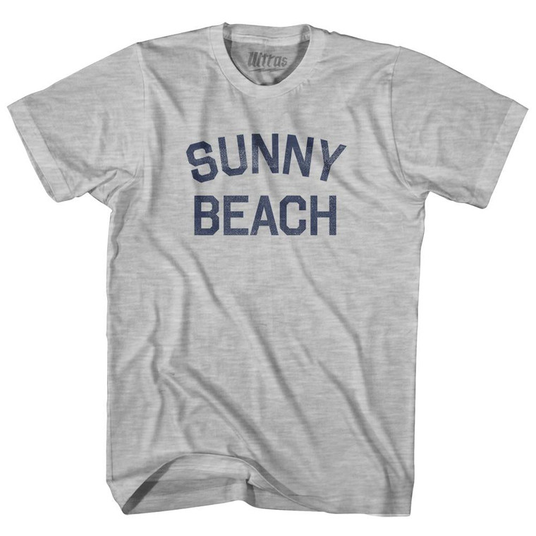 Sunny Beach Womens Cotton Junior Cut T-Shirt - Grey Heather