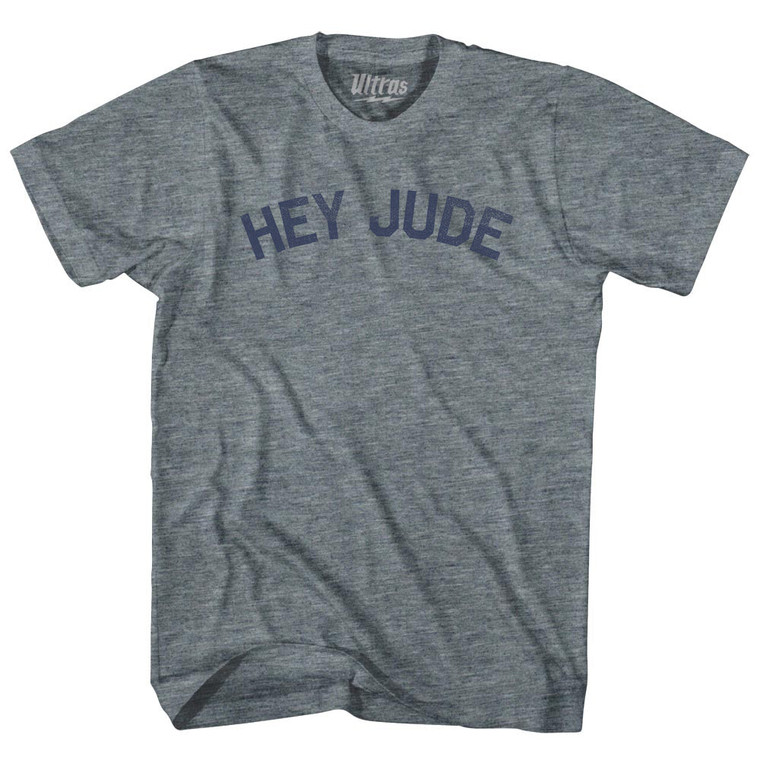 Hey Jude Womens Tri-Blend Junior Cut T-Shirt - Athletic Grey