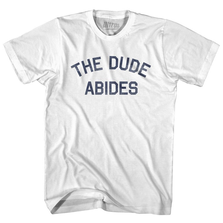 The Dude Abides Adult Cotton T-Shirt - White