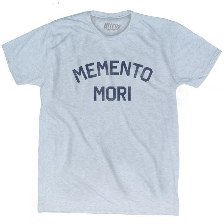 Memento Mori Adult Tri-Blend T-Shirt - Athletic White