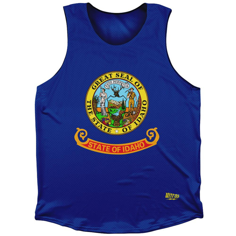 Idaho State Flag Athletic Tank Top - Blue